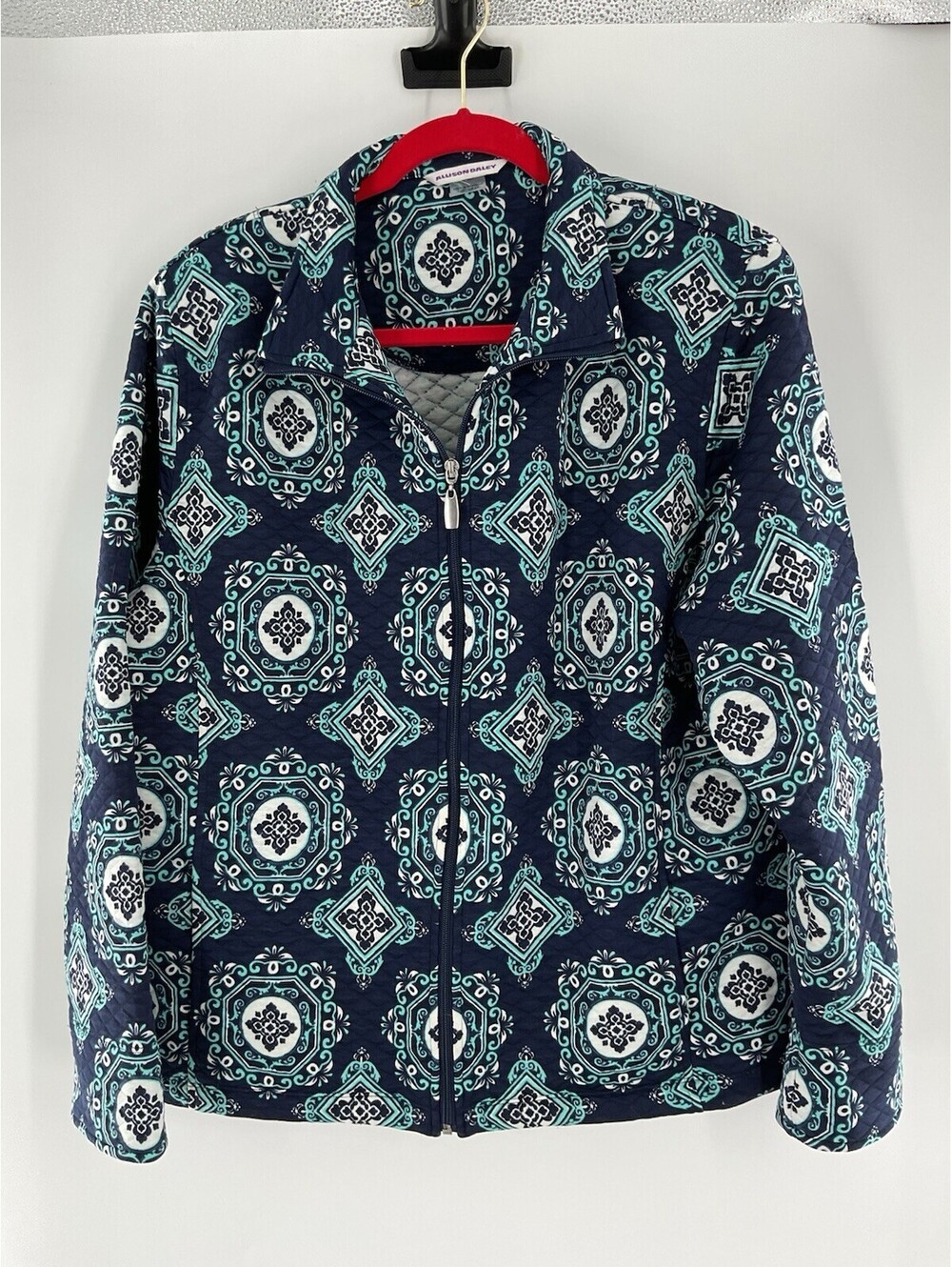 Allison Daley Women’s Quilted Large Full Zip Sweatshirt 104